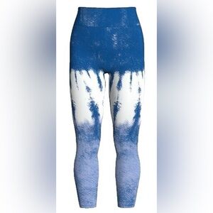 LuLaRoe Blue and White Tie-Dye Leggings